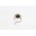 Oxidized Ring Silver 925 Sterling Unisex Multi Color Onyx Marcasite Stones A577
